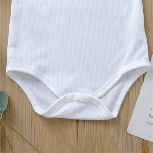 Newborn Infant Baby Girl Solid Ruffle Romper Bodysuit Jumpsuit Casual Clothes One Piece Outfit - Image 6