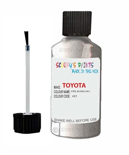 Scoobys Paints Back In The Mix Steel Blonde Touch Up Paint For Toyota Prius 4X1 2016-2020 30Ml Bottle Brush Scratch Stone Chip Repair Pen