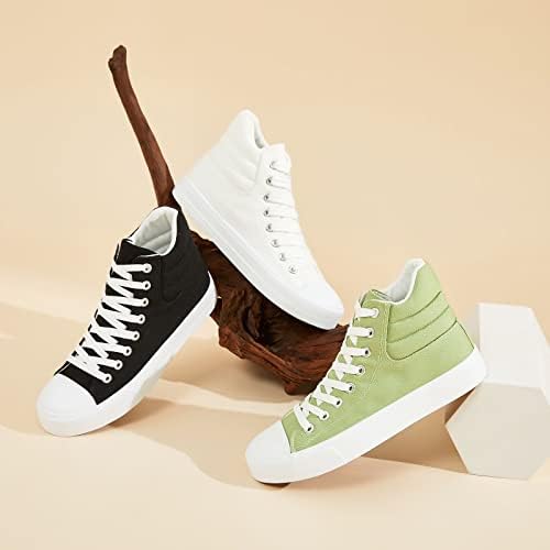 POVOGER High Top Sneakers for Women White Womens High Tops