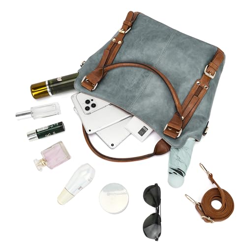 Image of Crossbody Bags for Women Large Hobo Purse Shoulder Handbag Wallet Set 2PCS | Soft PU Leather,Total 9 Pockets,Large Capacity,with a Spacious Functional Wallet,Detachable Shoulder Strap,Stylish Design