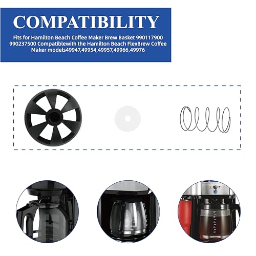 Image of Coffee Machine Brew Basket Bottom Spring Loaded Stopperkits Fits for Mr. Coffee Black and Decker Hamilton coffee maker parts,Coffee Machine Accessory 990117900 990237500