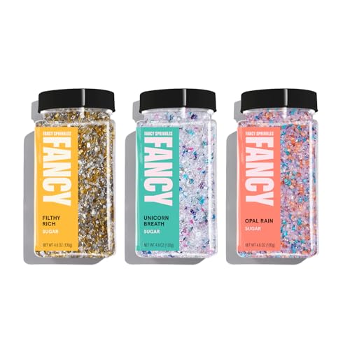 Fancy Sprinkles MVP Sugar Set (Unicorn Breath, Opal Rain and Filthy Rich 4 OZ)