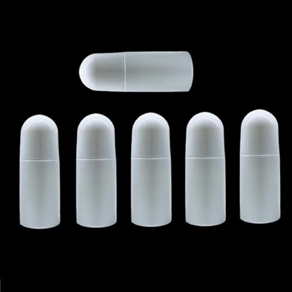 50ml Empty Refillable Roll On Bottles, Plastic Rollerball Bottles Reusable Leak-Proof Refillable Roll On Deodorant Bottles Container for DIY Essential Oil Perfumes Balms (6 Pack)