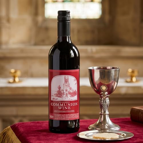 Non Alcoholic Red Communion Wine 75cl Bottle | 0% No Added Flavours Made in the UK | Premium Church Wine for Eucharist Mass and Religious Ceremonies Smooth & Fine
