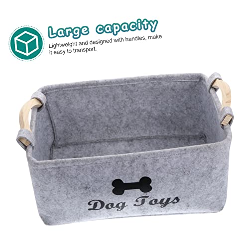 Coffre de rangement feutre jouets chiens chats bac accessoires maison - 5