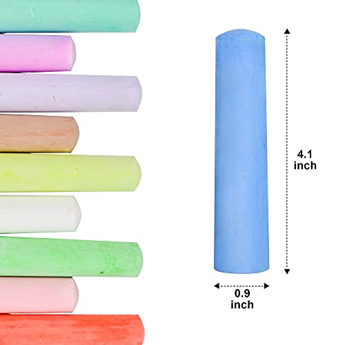 Joyin 144 Pcs Washable Sidewalk Chalks Set In 18 Colors, Non-Toxic Jumbo Chalk For Outdoor Art Play, Painting On School Classroom Chalkboard, Blackboard, Playground, Gift For Birthday Party #TOP2
