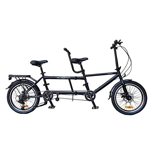 ECOSMO 50,80 cm (20")-Bicicletta pieghevole da città 7SP 20TF01BL-Tandem
