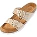 Produktbild Palado Damen Pantoletten Samos - Made in Spain - Hausschuhe mit Sohle aus feinstem Veloursleder - Sandalen mit Natur Kork-Fußbett