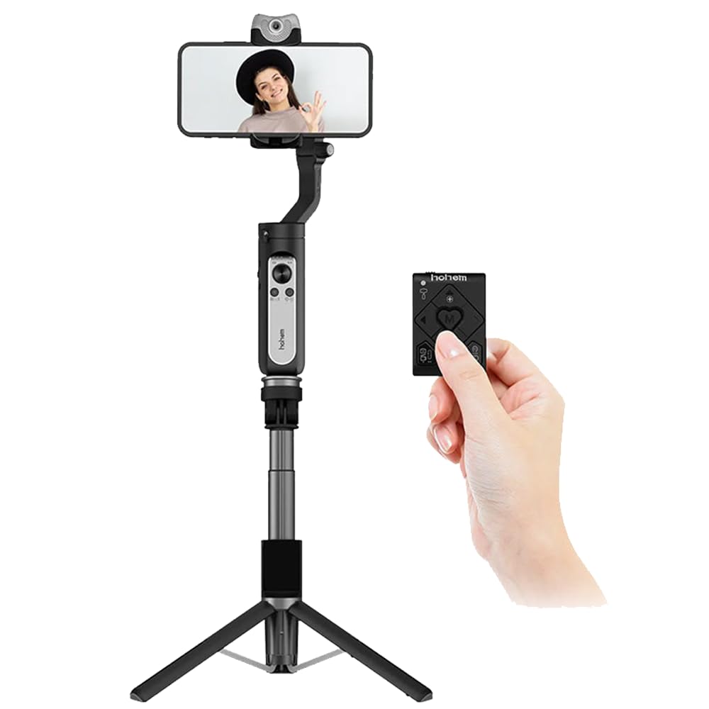 Hohem RS01 3 in 1 Selfie Stick Extendable Stable Tripod with Remote Control for Gimbal iSteady V2/X2/Pro4|PS:not Compatible with m6 (Black)-picture-30