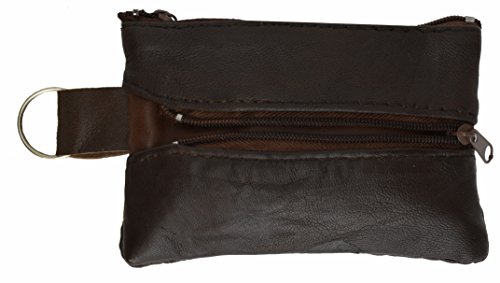 100% Genuine Leather Change Purse Brown #928012