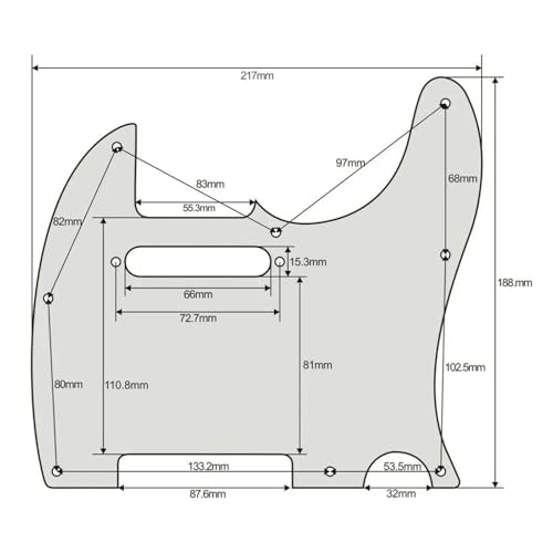 Pickguard guitare électrique en bois de remplacement pour plaque de protection - 3