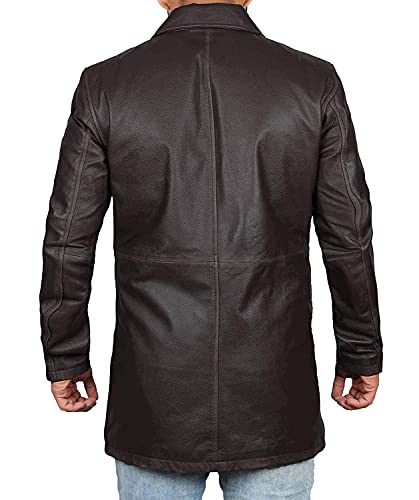Blingsoul Brown Leather Jacket Men - Distressed Leather Jackets for Men | [1500034] Super Brown, L - Thumbnail 4