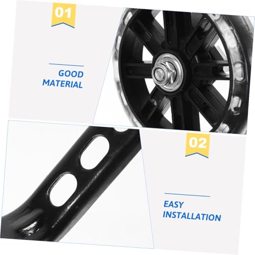 Set de 4 Ruedas de Entrenamiento DOITOOL con Estabilizadores Auxiliares Ajustables Negros, Ruedas de Repuesto Resistentes para Niños y Bicicleta miniatura 3