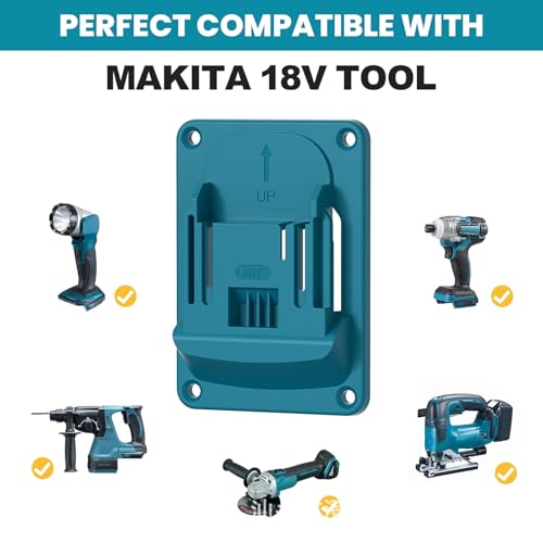 5 Stück Elektrowerkzeug-Wandhalterung für Makita 18V Elektrowerkzeug, Schrauber Werkzeug Halterung mit Schrauben, Werkstatt Bohrerhalter für Elektrowerkzeuge Halter für Werkstatt, Garage, 14.4/18V