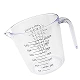 Baluue Messbecher aus Kunststoff 600 Ml mit Skala Transparenter...