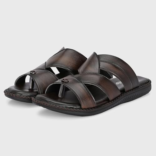 Image of Centrino Sandal for Men | Grip Insole for Stability | Modern slipper Look with Straps | Comfortable Casual look sandal for Men's (9512)