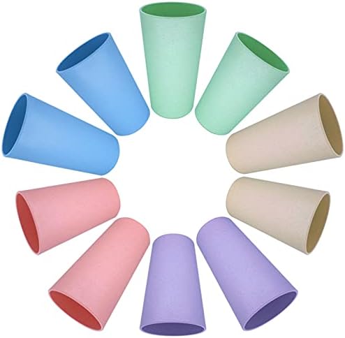 DLF.DONGLINFENG Wheat Straw Unbreakable Cup (17 Ounces) And (20 Ounces)-Reusable Drinking Cup Plastic Cup 1…