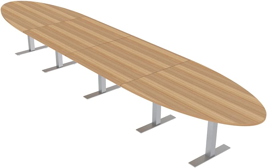 SKUTCHI DESIGNS INC. 18Ft Oval Conference Table with Data and Power | 16 Person Modular Meeting Room Table | Harmony Series | Asian Night : Office Products