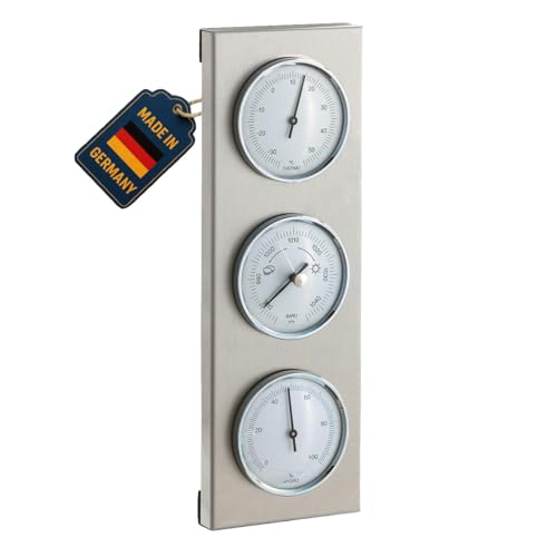 TFA Dostmann Analoge Wetterstation für außen aus Edelstahl, 20.2034, inkl...