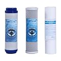 Huining 10"x2.5" 5 Micron Water Filter System Set Replacement Universal Cartridge for Whole House Reverse Osmosis System?Any Standard RO Unit?Under Sink & Countertop Water Filtration(PP+CTO+UDF)