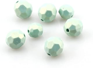 بوسايا 50-100 قطعة من خرز الاكريليك متعدد الالوان 8/10 ملم خرز فاصل دائري فضفاض لصنع المجوهرات بنفسك قلادة سوار اكسسوارات T825 (اللون: اخضر، قطر المنتج: 10 ملم 50 قطعة)