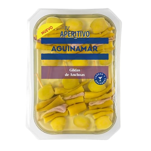 AGUINAMAR® Gilda de Anchoa – Aperitivo Tradicional con auténtico sabor vasco – Pack 6 unidades – 180g