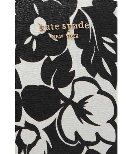 Kate Spade New York Morgan Tropical Foliage Printed PVC Double Zip Dome Crossbody, Black Multi4