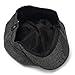 Newsboy Hats for Men Classic 8 Panel Wool Blend Newsboy Flat Cap Herringbone Tweed Hat Black