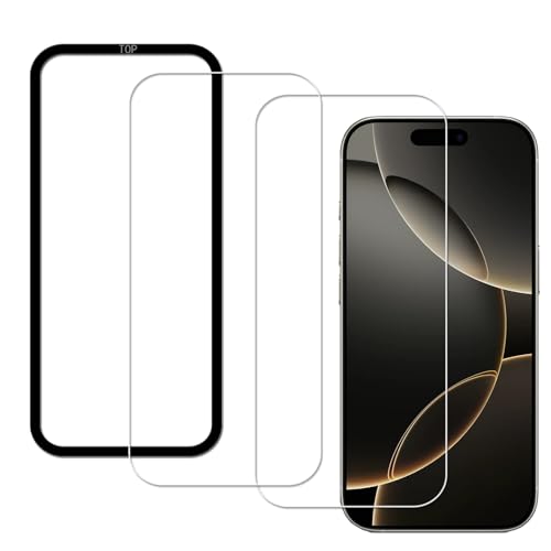 For iPhone 16 Pro KXtB tیtB YɎqfސ 9H \ʍdx KX Ϗ ʕیtB 2Zbg KChgt