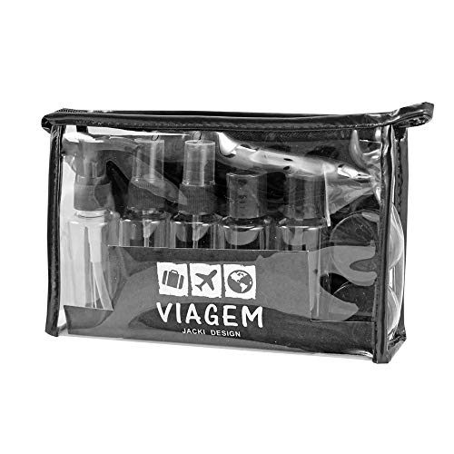Kit Frascos p/Viagem Jacki Design 10 Peças AKM20901 - Preto