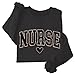colanperd Leopard Nurse Sweatshirt RN Sweashirt Oversized Crewneck Nurse Sweatshirts Gift
