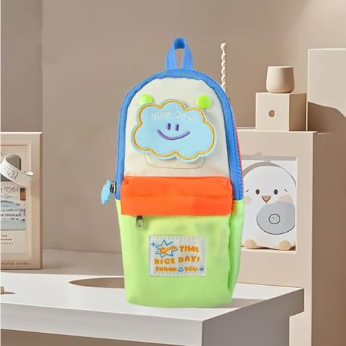 Image of Mini Backpack Pencil Case for Girls Cute Kawaii Pink Pen Pouch with 3D Cartoon Design, Large Capacity Multi Compartment Zipper Organizer, School Supplies Storage Bag for Kids Teens Makeup Use