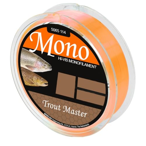 Trout Master Hi-Vis Mono Orange - 200m Forellenschnur, Durchmesser/Tragkraft:0.22mm / 4.9KG