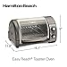 Hamilton Beach Easy Reach 4-Slice Countertop Toaster Oven With Roll-Top Door, 1200 Watts, Fits 9” Pizza, 3 Cooking Functions for Bake, Broil and Toast, Silver (31344DA)