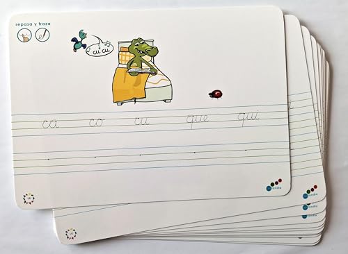 Ardoises éducatives syllabes ca-co-cu et cr-cl | Pack effaçable et réutilisable