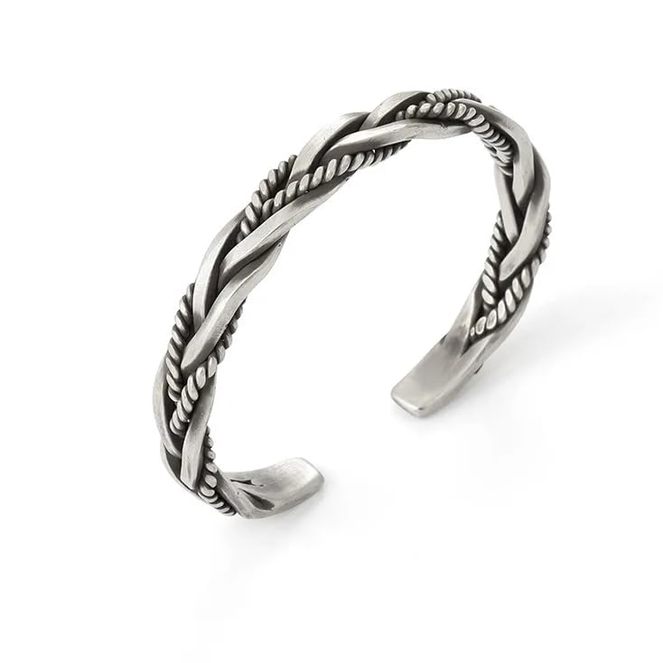 AtoZTechstore 925 Pure sterling Silver Chandi Oxidized Tribal Thai Viking Kada For Men | Best to gift for men & Boys with Authenticity certificate and purity stamp (34-35 gm) (B0BSGX831F) Amazon Price History, Amazon Price Tracker