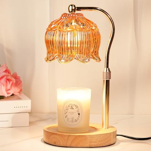 Funistree Flower Candle Warmer Lamp with Timer, Dimmable Candle L...