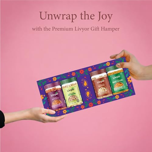 Image of Livyor Premium Dry Fruits Combo Pack for eating - 400g | 100g each | Cashews, Pistachios, Almonds, Green Raisins | Family Snacks Pack | Winter Essentials | Combo of 4 Healthy Assortments | Dry Fruits & Nuts Combo | Nutrient-Rich Treats for Family | Healthy and Tasty | Gourmet Snack | Best Gifting Option | Pack of 4