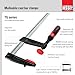 BESSEY TG5.512+2K Clamp, woodworking, F-style, 2K handle, replaceable pads, 5.5 In. x 12 In., 1320 lb