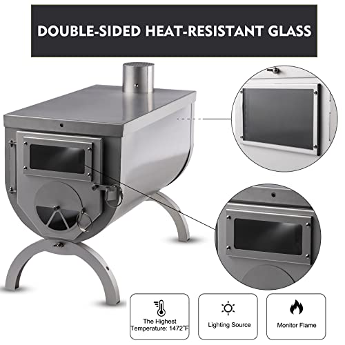 Change Moore Lightweight Tent Stove, Tent Wood Stove With Chimney Pipes, Backpacking Wood Stove, Camping Wood Stove Portable For Tent, Camping Tent Stove For Cooking, Backpacking, Hunting, Camping #TOP7