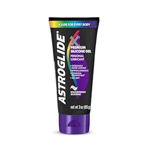 Astroglide Silicone Lube (3oz), X Premium Gel Personal Lubricant for Vaginal and Anal Sex, No Drip Stay-Put, Long-Lasting for Men, Women and Couples, Waterproof for Water Play