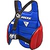 RDX Boxing Chest Guard Reversible, Kickboxing MMA Muay Thai Body Protector, Sparring Training Punching, Adjustable Shield, Martial Arts Upper Belly Rib Pad, Taekwondo Vest (Red, L/XL)