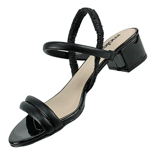 Sandália Moleca Tiras Feminino, Preto, 35