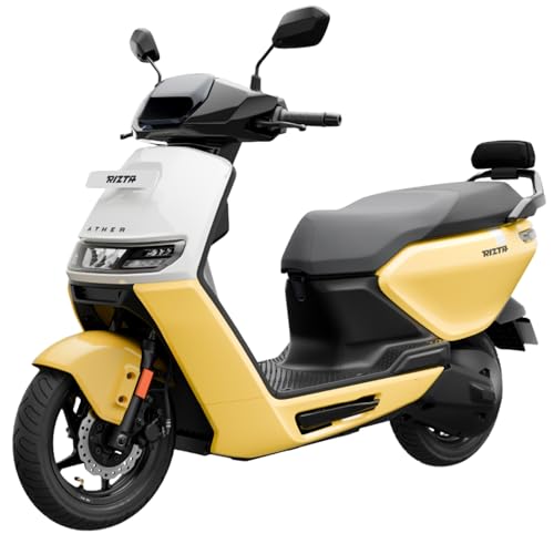 Image of Ather Rizta Z 159 KM IDC range in Alphonso Yellow Duo booking for Ex-Showroom
