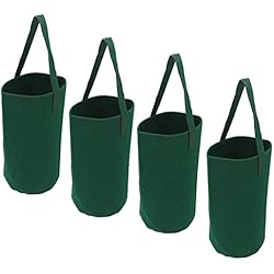 Maceteros Colgantes Invertidos Aramox Macetero Colgante Al Revés, Bolsas de Cultivo de Fresas de Tomate Invertidas Colgantes, Macetero Al Revés para Jardinería Interior o Exterior (Green)
