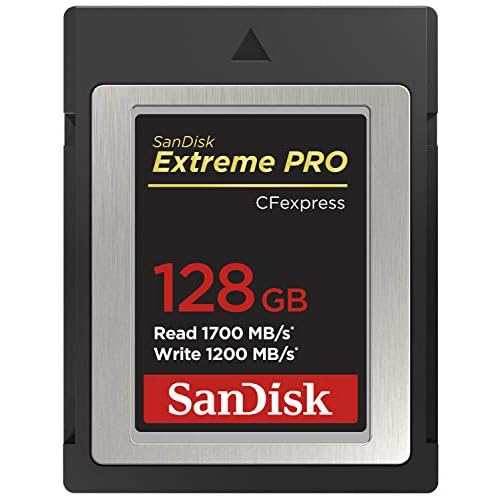 SanDisk Extreme PRO CFexpress-Karte Typ B, 128 GB, bis zu 1.700 MB/Sek., für RAW 4K video