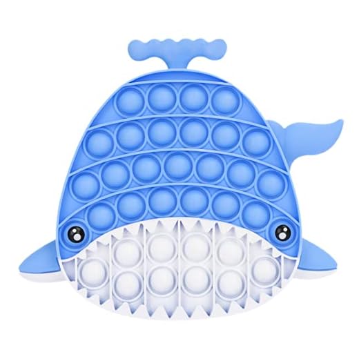 Fura bolha divertido baleia, 2 8DZ GUUE, Fidget Toys, Toyng, Azul, Aperta Pop