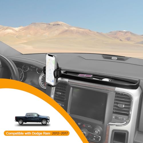 Hoolcar Phone Holder Mount Dash Multi-Mount Phone Kit with Storage Box Compatible with Dodge Ram 2012-2017, Interior Accessories by Hoolcar - Image 3