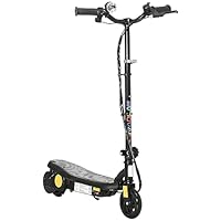 HOMCOM Foldable Electric Scooter, 120W E-Scooter with Three Mode LED Headlight, Warning Bell, Adjustable Height, 12km/h Maximum Speed, for Ages 7-14 Years - Black
