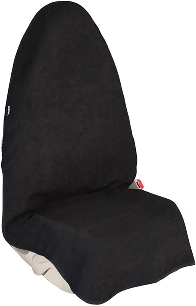 Waterproof Sweat Towel Car Seat Cover Sweat Carseat Protector,Perfect for Universal Anti-Slip Car Truck SUV Seat, Great for Post Gym Workout, Running, Swimming, Beach and Hiking (2pcs Black)